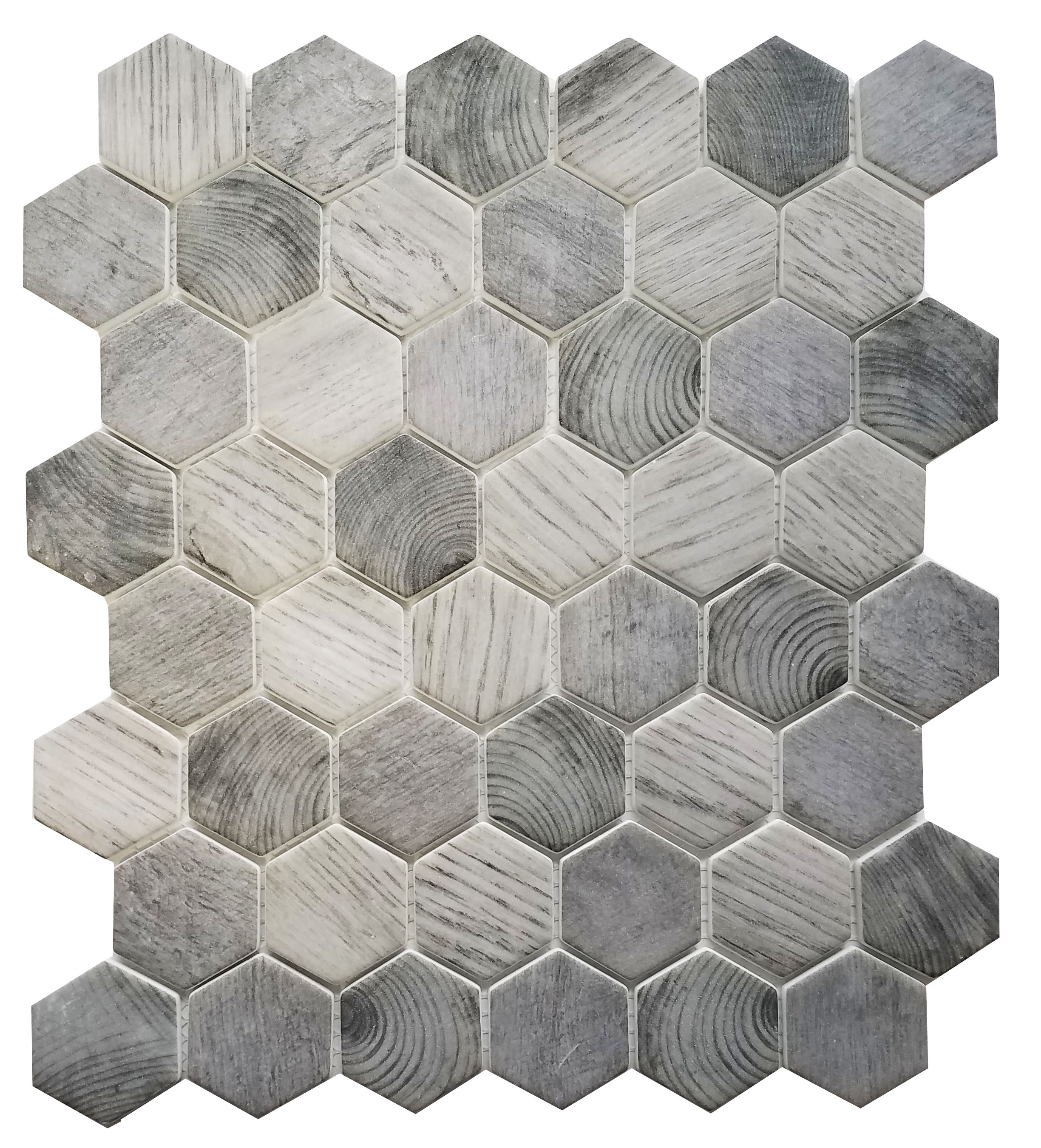 MA109-HX  2 x 2 Hexagon High density recycle glass 